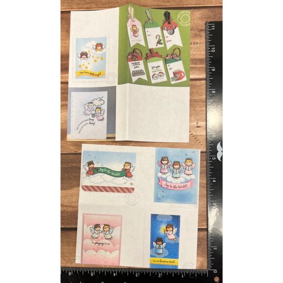 Sunny Studio Clear Stamp & Die Set Christmas Little Angels SSCL-144 & SS-041 - Picture 3 of 4
